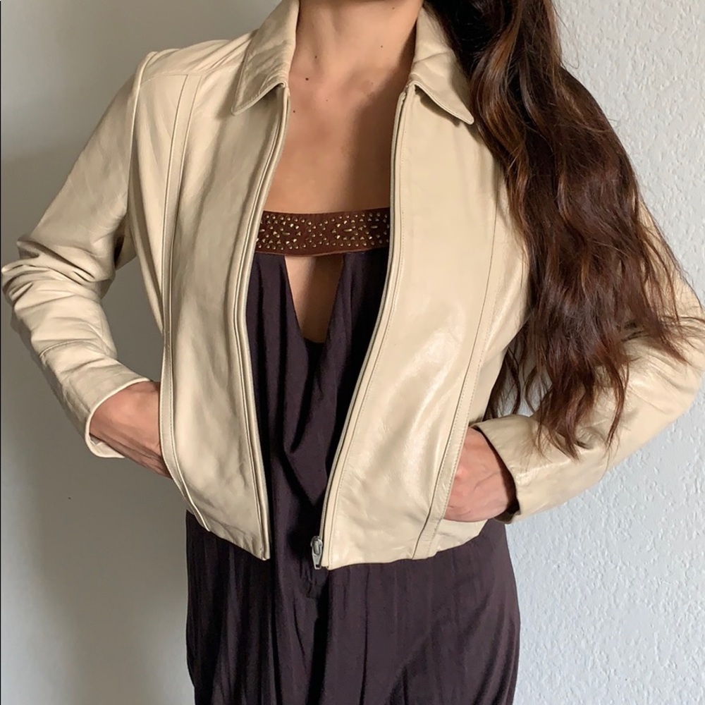 100% Genuine Leather Crop Jacket